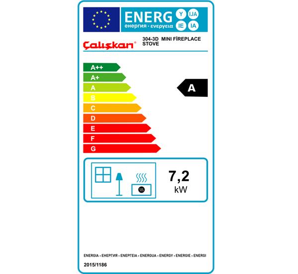 CALISKAN 304 3D / MINI FIREPLACE STOVE